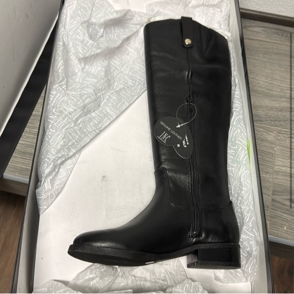 I.N.C. International Concepts Fawne Leather Knee High Boots - Picture 2 of 7